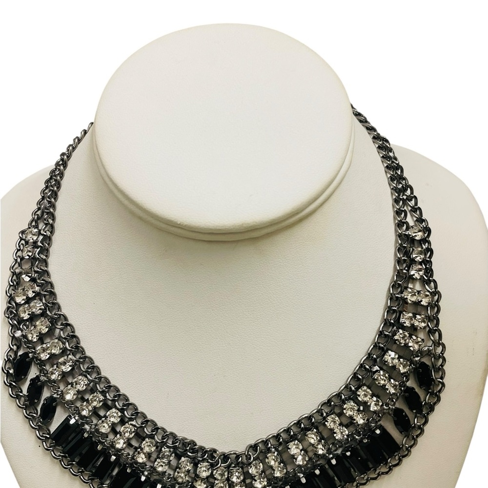ViVI Necklace NWT Black and Silver Statement Necklace GOTHIC GRUNGE